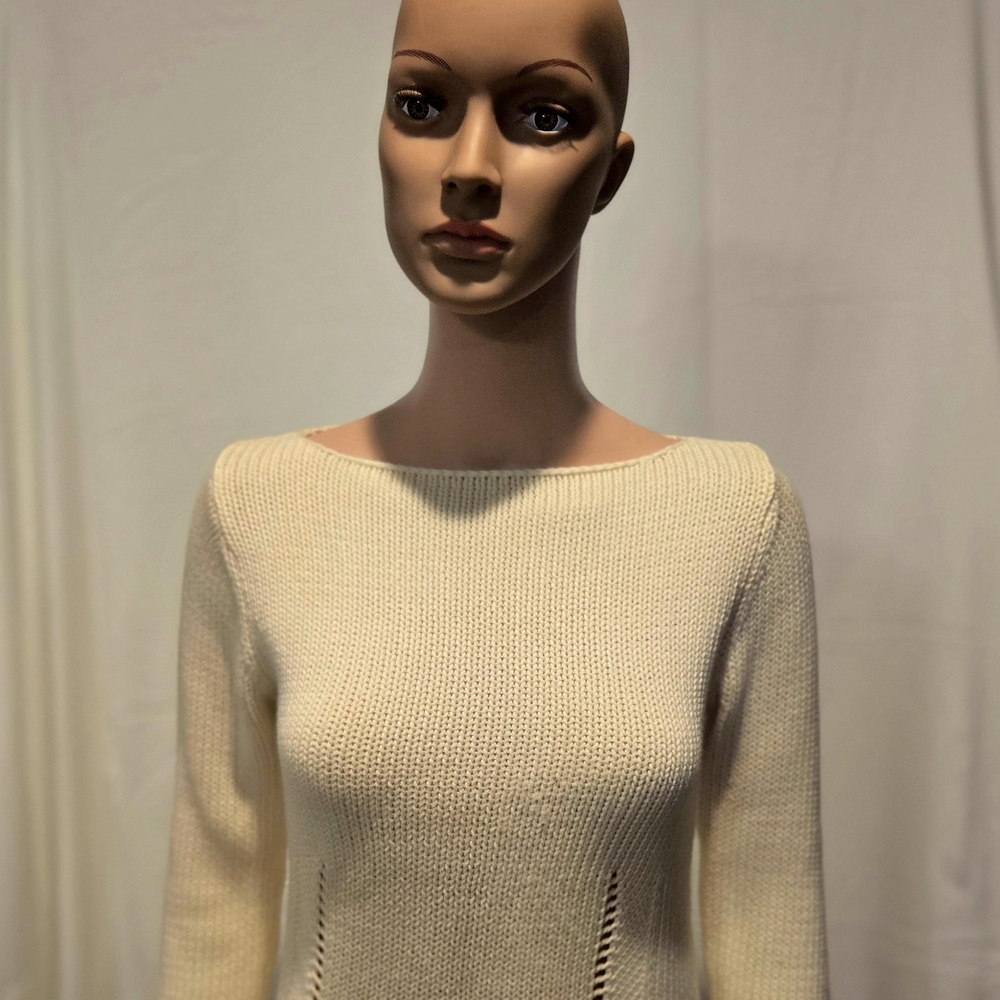 DKNY Cream Women's Crew Neck Sweater